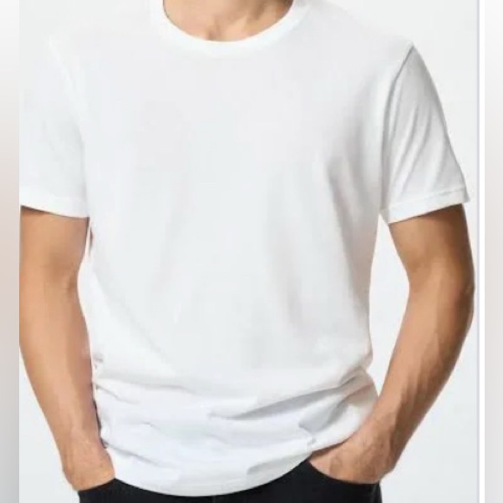 UNIQLO Classic Short Sleeve 100% Cotton White Men's T- Shirt Size XS